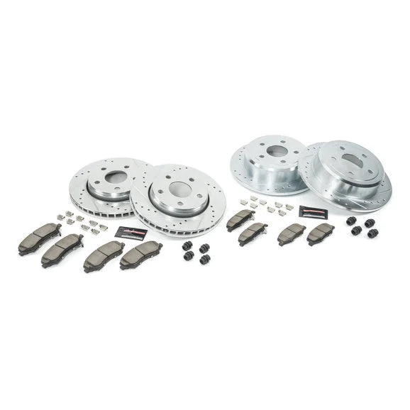 Power Stop K2798-36 Front & Rear Z36 Extreme Performance Brake Kit for 07-18 Jeep Wrangler JK