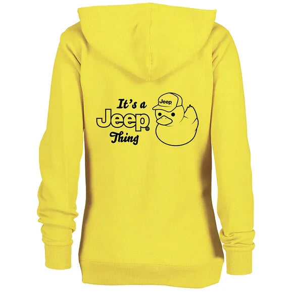 Load image into Gallery viewer, Jeep Merchandise Ladies Jeep It&#39;s A Jeep Thing Duck Zip Hoodie in Yellow
