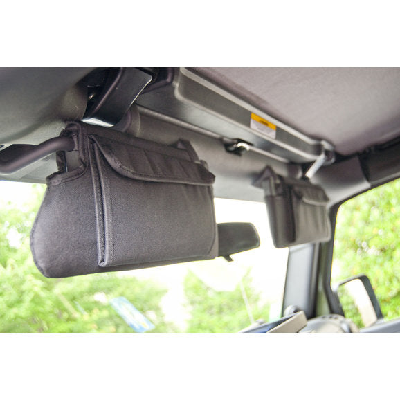 Load image into Gallery viewer, Rugged Ridge 13305.07 Sun Visor Organizer Covers for 07-09 Jeep Wrangler JK
