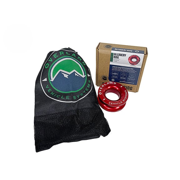 Load image into Gallery viewer, Overland Vehicle Systems 19240005 2.5&quot; Recovery Ring in Red with Storage Bag
