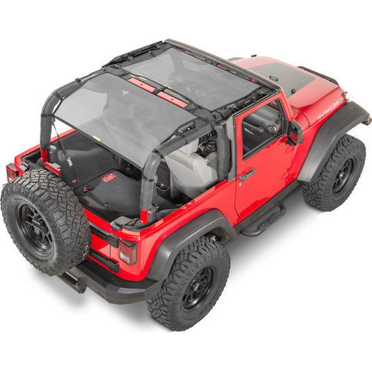 Dirtydog 4X4 Front & Rear Sun Screen for 07-18 Jeep Wrangler JK 2 Door