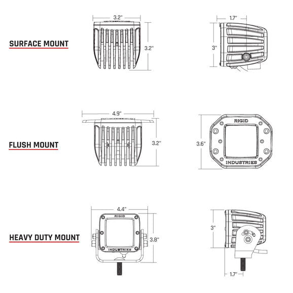 Load image into Gallery viewer, Rigid Industries 602113 White D-Series Pro Hybrid Flood Surface Mount Pair
