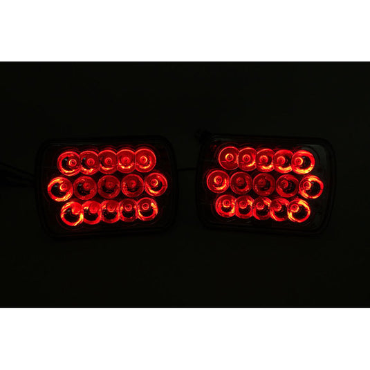 Quake LED QTE751 Tempest Series RGB 39W 5x7" LED Headlight Kit for 84-01 Jeep Wrangler YJ, Cherokee XJ & Comanche MJ