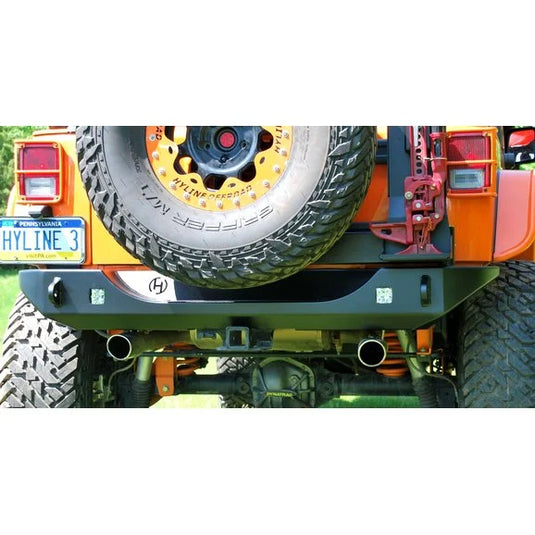 HyLine OffRoad Ridgeline Midwidth Rear Bumper with Tire Carrier for 07-18 Jeep Wrangler JK