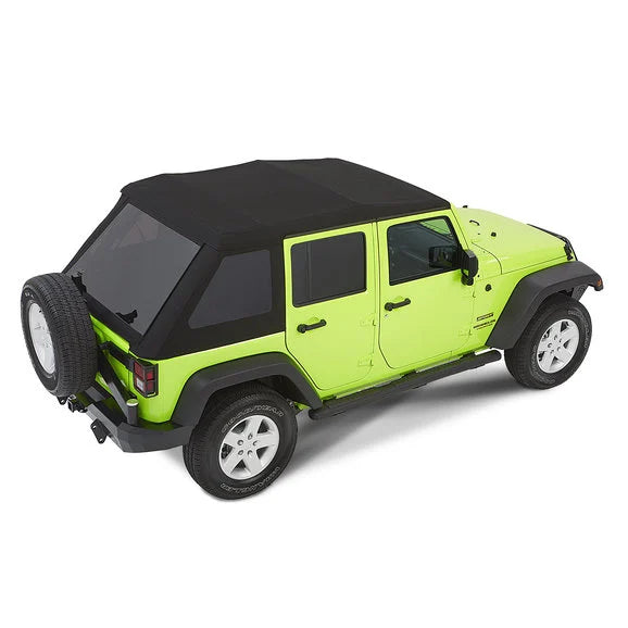 Bestop 54923-35 Trektop NX Glide Soft Top in Black Diamond for 07-18 Jeep Wrangler JK 4 Door