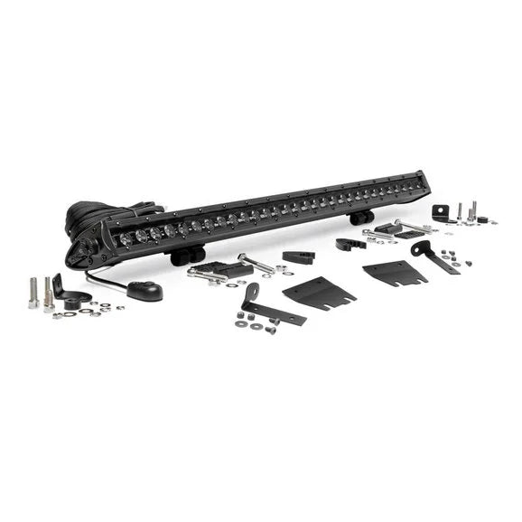 Load image into Gallery viewer, Rough Country 30in LED Light Bar with Hood Mount Kit for 18-24 Jeep Wrangler JL &amp; Gladiator JT
