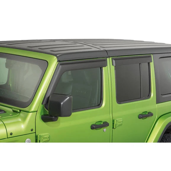 Rugged Ridge 11349.17 Front and Rear Window Visors in Matte Black for 18-24 Jeep Wrangler JL Unlimited & Gladiator JT