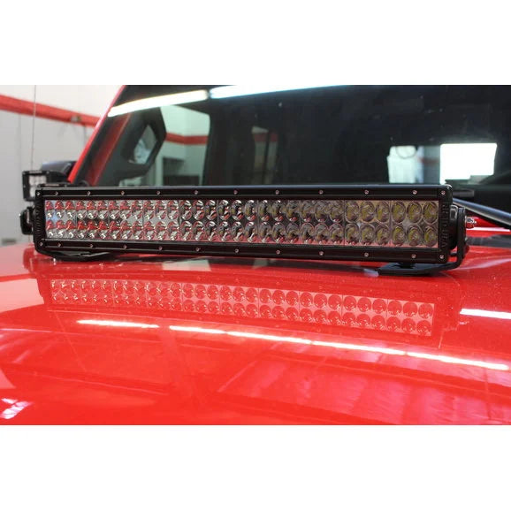 Load image into Gallery viewer, Go Rhino 20&quot; LED Light Bar Hood Mount Brackets for 18-24 Jeep Wrangler JL Unlimited &amp; Gladiator JT
