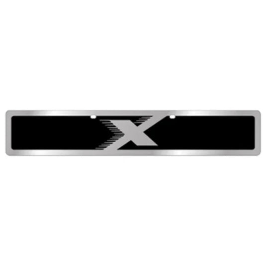 Eurosport Daytona 4449-3 Jeep Trail-Blazer License Plate with X Logo on Non-Glare Mirror Acrylic