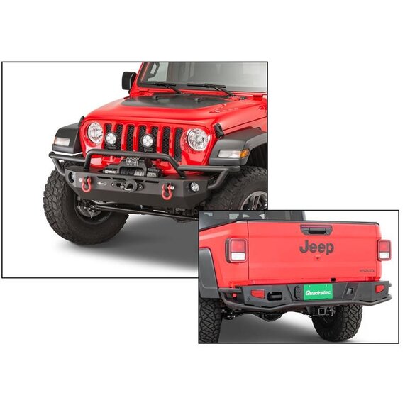 Load image into Gallery viewer, Quadratec QRC Front Winch Ready Bumper with Rear Bumper for 18-24 Jeep Wrangler JL and 20-24 Gladiator JT
