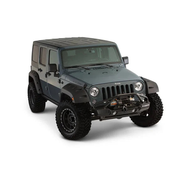 Load image into Gallery viewer, Bushwacker 10080-02 Factory Coverage 9.5&quot; Width Rear Pocket Style Fender Flares for 07-18 Jeep Wrangler Unlimited JK 4 Door
