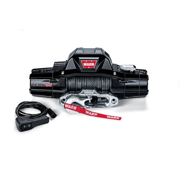 WARN 89611 ZEON 10-S Winch with 100' Spydura Synthetic Rope and Hawse Fairlead