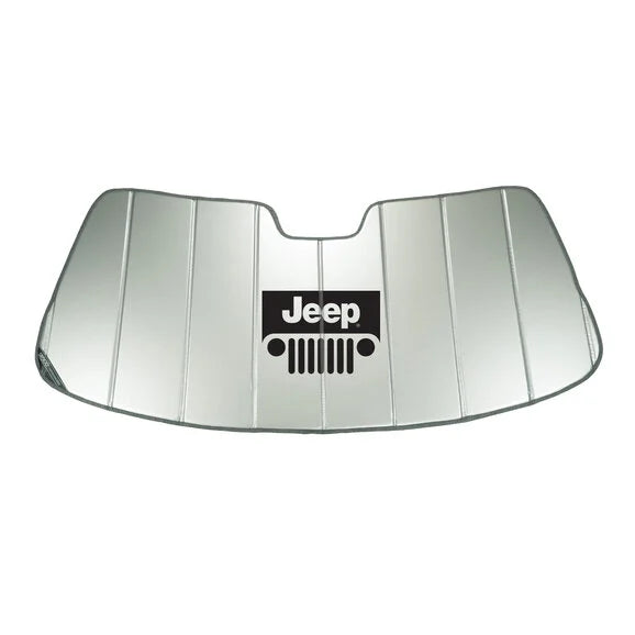 Load image into Gallery viewer, Covercraft Jeep Logo UVS 100 Original Sunscreen for 18-24 Jeep Wrangler JL &amp; Gladiator JT
