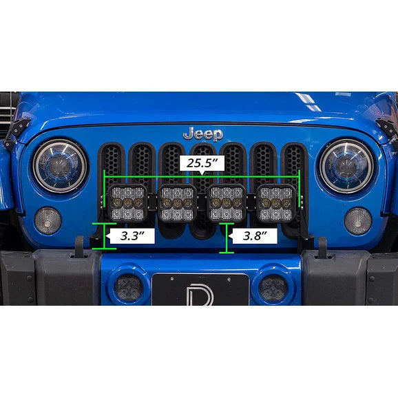 Load image into Gallery viewer, Diode Dynamics DD7228P Stage Series Grille Light Bracket Kit for 07-18 Jeep Wrangler JK
