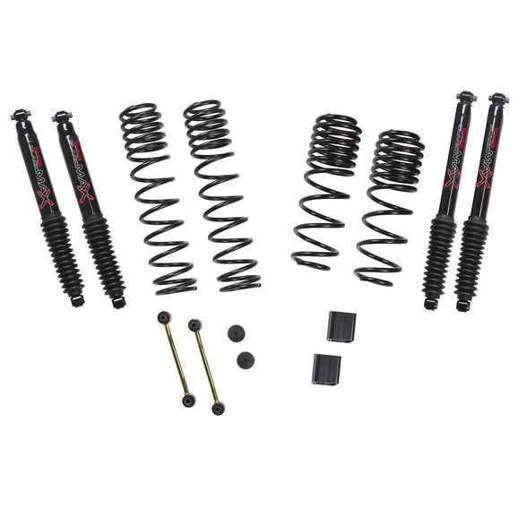 Skyjacker 1-1.5in Dual Rate Coil Suspension System with Black Max Shocks for 18-23 Jeep Wrangler JL Unlimited