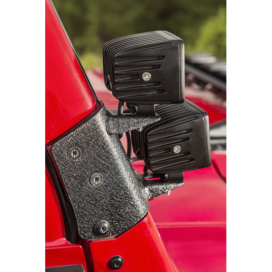 Rugged Ridge 11232.36 A-Pillar Light Mount Brackets for 97-06 Jeep Wrangler TJ & Unlimited