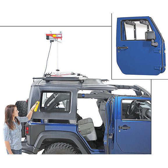 Load image into Gallery viewer, Lange Originals Power Hoist-a-Top &amp; Door Hanger Combo for 07-18 Jeep Wrangler Unlimited JK
