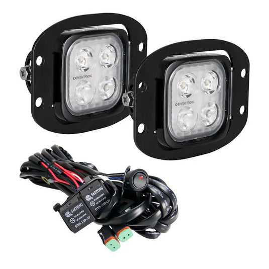 Vision X 9933108 DURAmini Flush Mount Driving/Fog Combo LED Kit