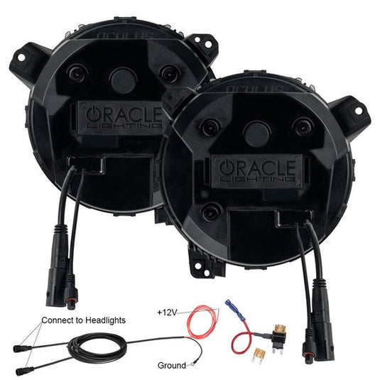 Oracle Lighting Oculus 9" Bi-LED Projector Headlights for 18-24 Jeep Wrangler JL & 20-24 Gladiator JT