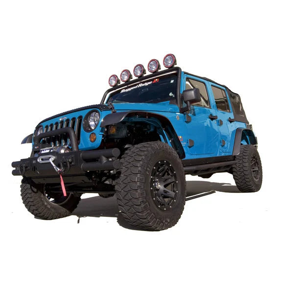 Rugged Ridge 11620.11 All Terrain Flat Fender Flares with Wheel Well Liners for 07-18 Jeep Wrangler JK