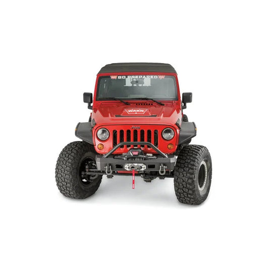 WARN 101450 Elite Series Front Stubby Bumper with Grille Guard for 07-18 Jeep Wrangler JK