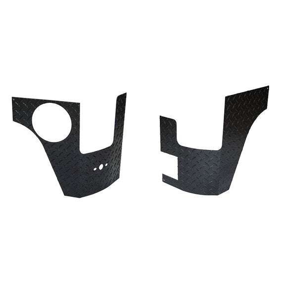 Warrior Products 919APC Rear Corners with Holes in Black Diamond Plate for 07-18 Jeep Wrangler JK 2 Door