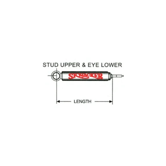 Load image into Gallery viewer, Skyjacker N8093 Nitro N8000 Series 15.75&quot; / 26.63&quot; Stud / Eye Shock with Red Shock Boot
