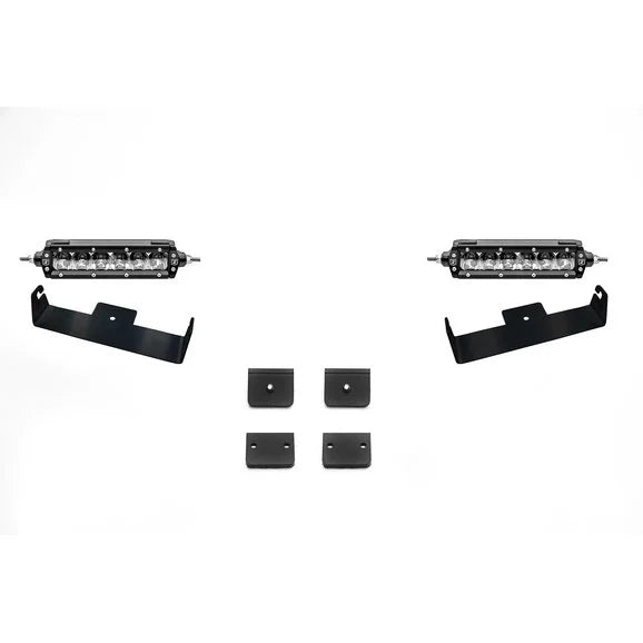 Load image into Gallery viewer, ZROADZ Z310006-KIT Panel Mount Kit with two 6&quot; ZROADZ LED Straight Single Row Slim Light Bars for 18-20 Jeep Wrangler JL &amp; Gladiator JT
