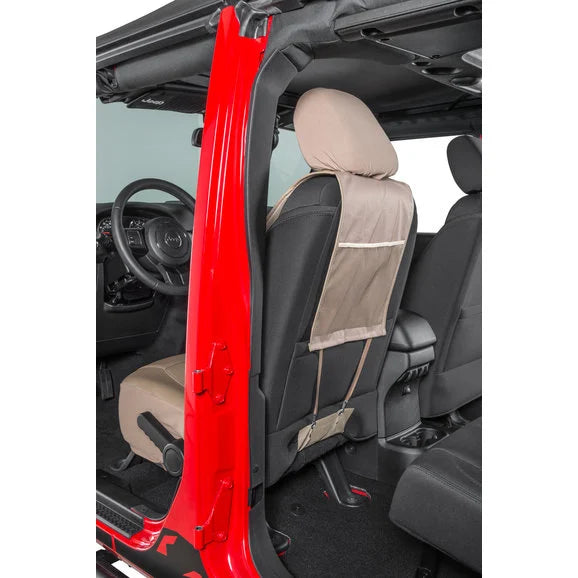 Load image into Gallery viewer, Plasticolor Jeep Logo Sideless Front Seat Cover for Jeep Vehicles with Removable Headrests
