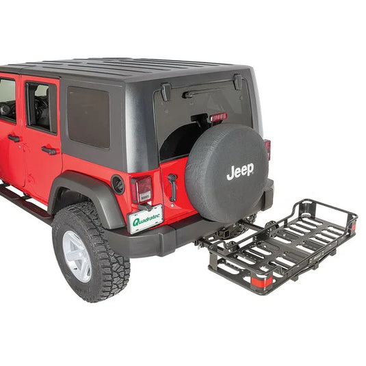 VersaHitch 2" Receiver Hitch with Wiring Kit, Jeep Logo Plug & Cargo Rack for 07-18 Jeep Wrangler JK