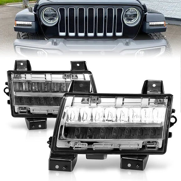 Load image into Gallery viewer, Anzo USA LED Parking Light with Sequential Turn Signal for 18-21 Jeep Wrangler JL 2-Door &amp; Unlimited JL 4-Door Sport &amp; Sport S
