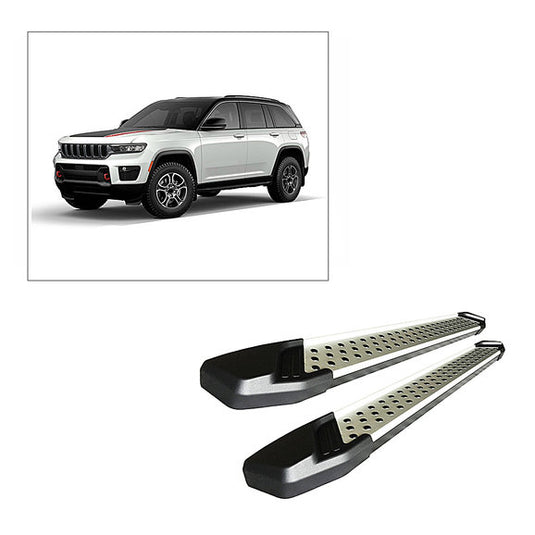 Black Horse Off Road VO-JPGC79 Vortex Running Boards in Aluminum for 21-23 Jeep Grand Cherokee L