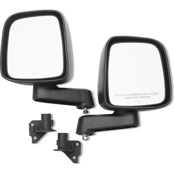 Warrior Products 1519 Tube Door Mirror Kit for 84-18 Jeep Cherokee XJ, Wrangler JK & Wrangler Unlimited JK