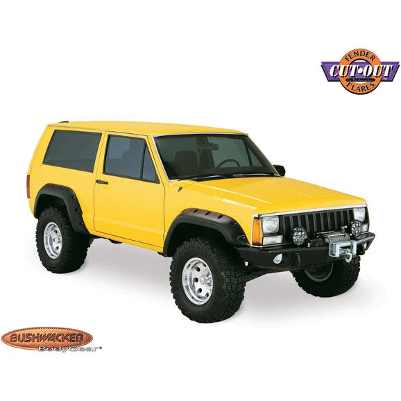 Bushwacker 10912-07 Cut-Out Fender Flares for 84-96 Jeep Cherokee XJ 2 Door & 84-92 Jeep Comanche MJ Pickup