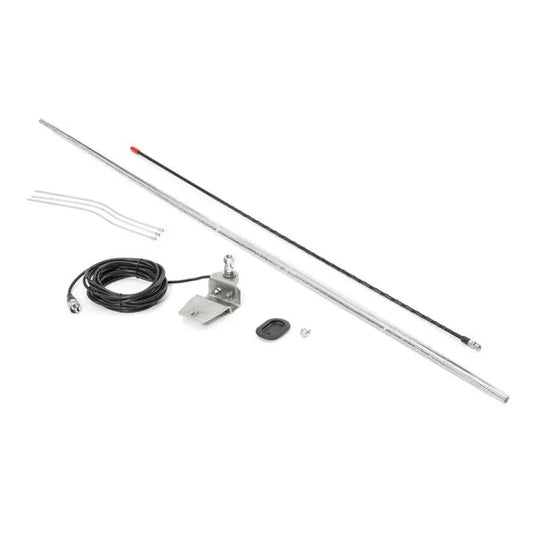 Quadratec JLJT-CBFMK Stainless Steel Fender Mount CB Antenna Kit for 18-20 Jeep Wrangler JL & Gladiator JT