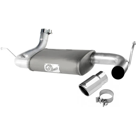 Load image into Gallery viewer, aFe Power 49-08047-P 2.5&quot; Scorpion Aluminized Axle-Back Exhaust System with Tip for 07-18 Jeep Wrangler JK
