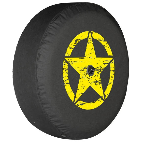 Load image into Gallery viewer, Boomerang Enterprises Distressed Star Logo Tire Cover for 18-20 Jeep Wrangler JL
