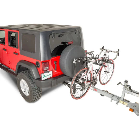 Load image into Gallery viewer, VersaHitch with Bike Rack, Jeep Logo Hitch Plug &amp; Wiring Kit for 07-18 Jeep Wrangler JK
