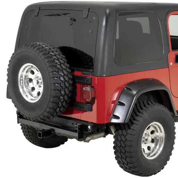 Load image into Gallery viewer, Rugged Ridge Double Tube Rear Bumper with Hitch for 87-06 Jeep Wrangler YJ &amp; TJ
