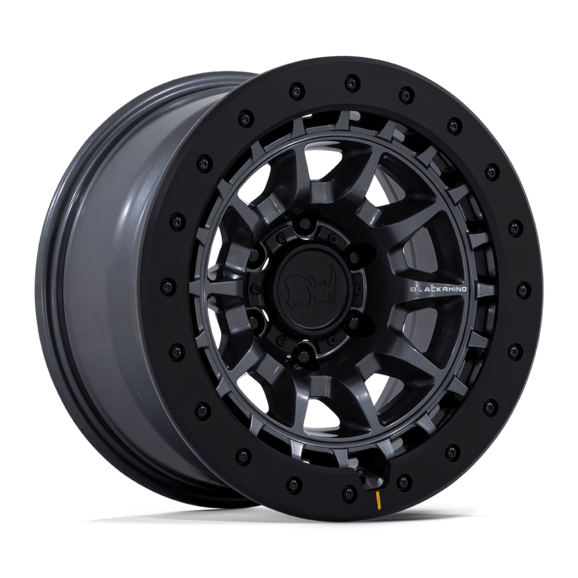 Load image into Gallery viewer, Black Rhino Hard Alloys TUSK 17x8.5 5x5 in Gloss Black 4.36 BS (-10mm) for 18-24 Jeep Wrangler JL and Gladiator JT
