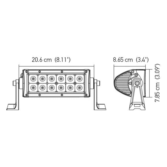 Load image into Gallery viewer, Hella 357208001 ValueFit 12 LED 8&quot; Sport Light Bar- Flood Beam
