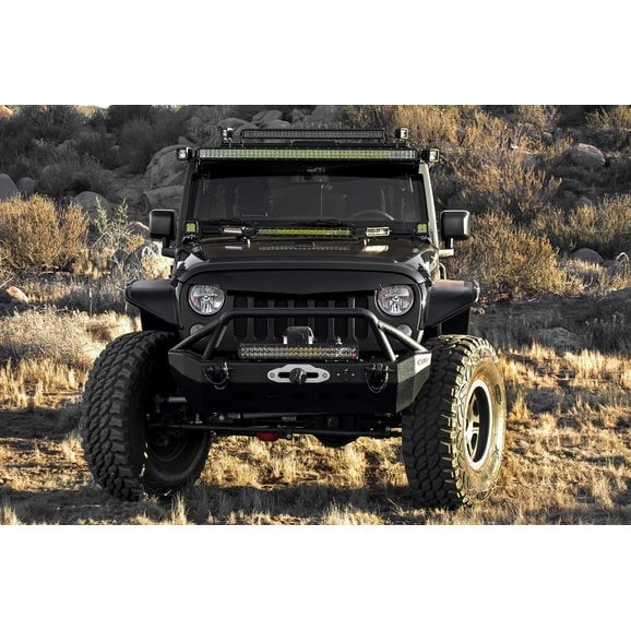 Load image into Gallery viewer, ZROADZ Z344813-KIT Hood Hinge LED Kit with 20&quot; Light Bar &amp; 6&quot; LED Single Row Slim Light Bar-Pair for 07-18 Jeep Wrangler JK
