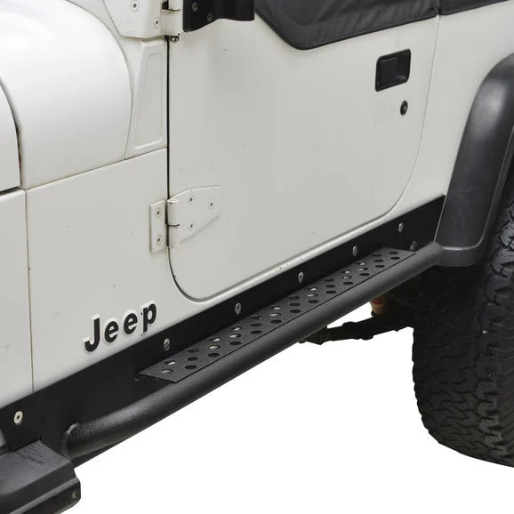 Load image into Gallery viewer, Paramount Automotive 51-0105 Rocker Guard with Step for 87-95 Jeep Wrangler YJ
