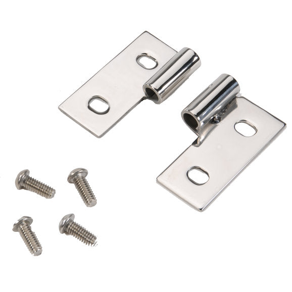 Crown Automotive RT34007 Lower Door Hinge Bracket Set in Stainless Steel for 76-06 Jeep CJ & Wrangler YJ, TJ, Unlimited