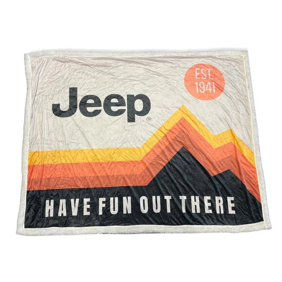 Load image into Gallery viewer, Jeep Merchandise Jeep Have Fun Out There Blanket
