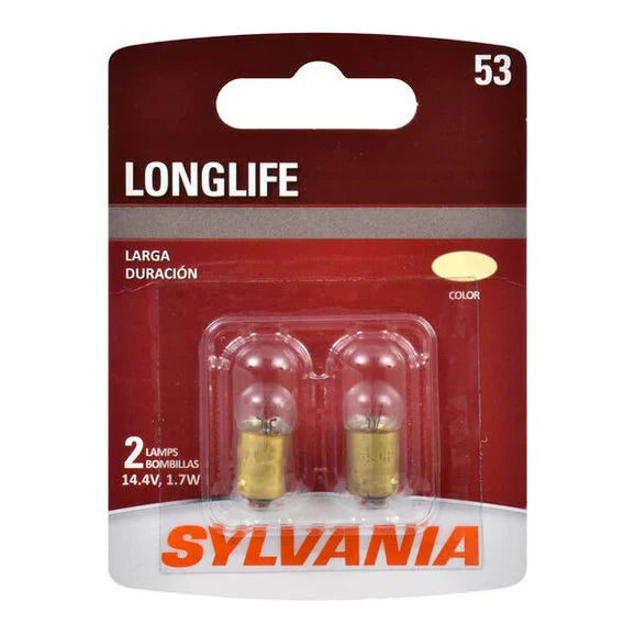 Load image into Gallery viewer, Sylvania 53LL.BP2 #53 Long Life Mini Bulb 2 Pack
