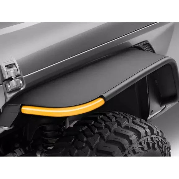 Load image into Gallery viewer, Rugged Ridge 11641.13 Front Metal Max Fender Flare Kit for 18-24 Jeep Wrangler JL and Gladiator JT
