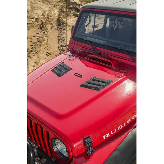 Load image into Gallery viewer, Rugged Ridge 17759.09 Performance Hood Vents for 97-18 Jeep Wrangler TJ, JK &amp; Unlimited
