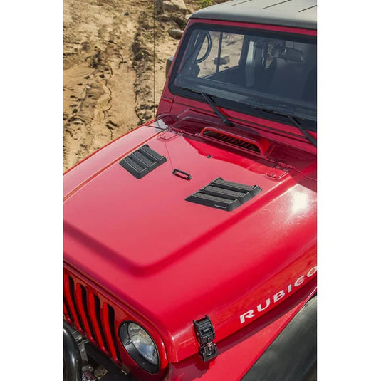 Rugged Ridge 17759.09 Performance Hood Vents for 97-18 Jeep Wrangler TJ, JK & Unlimited