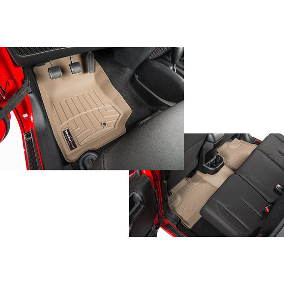 Load image into Gallery viewer, WeatherTech DigitalFit Front &amp; Rear FloorLiner for 07-13 Jeep Wrangler Unlimited JK
